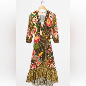 FARM RIO AMORINA WRAP MAXI DRESS